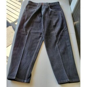 DMAE Y2K Jeans Mens W31 x L26.5 Black‎ Denim Baggy Streetwear Hip Hop Skater VTG